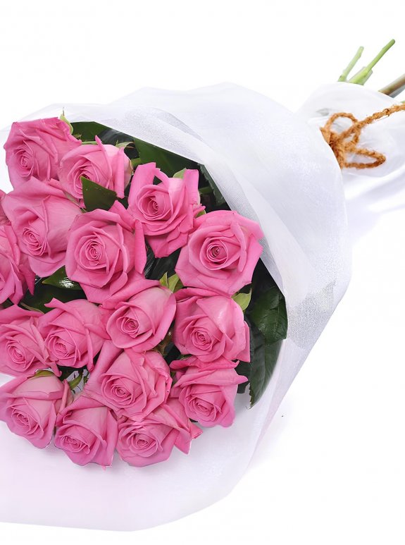 19 Pembe Gül Buketi